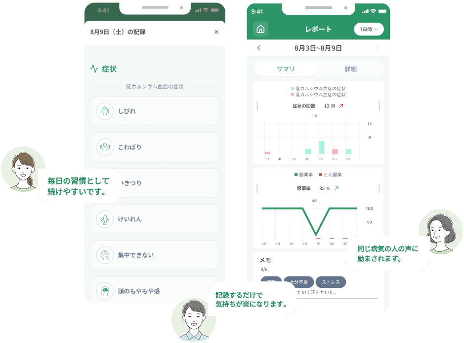 記録画面
